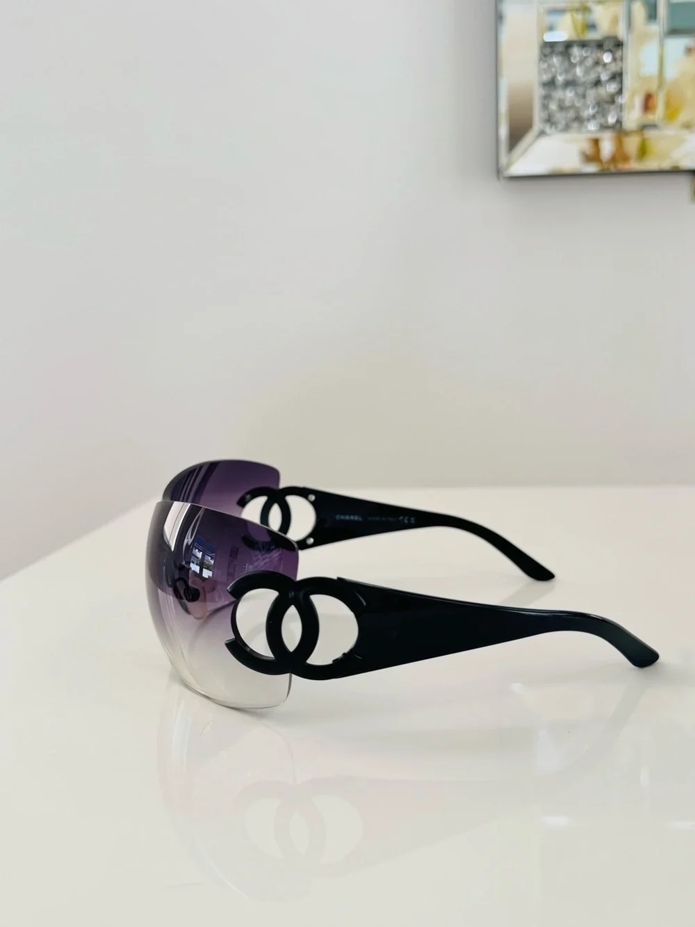 Rare 🖤 Vintage Authentic Chanel CC rimless sunglasses